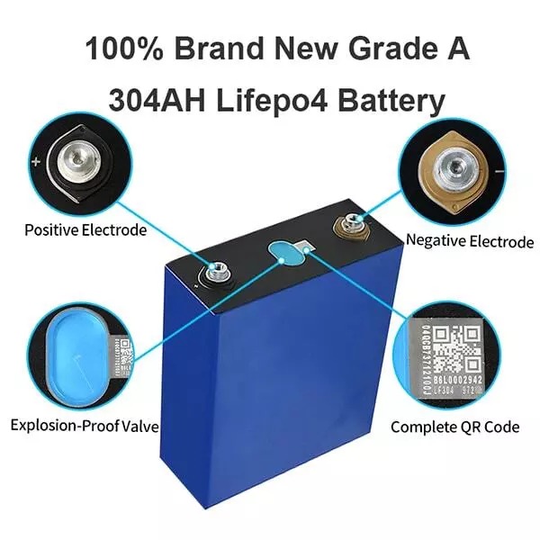 EVE 304Ah LiFePO4 Prismatic Battery Cells