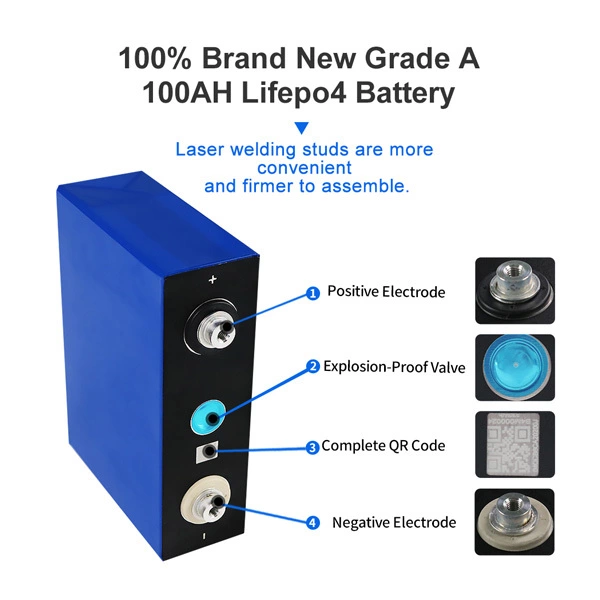 EVE 100Ah LiFePO4 Prismatic Battery Cells Details