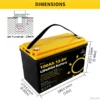 GoKWh 12V 100Ah LiFePO4 Deep Cycle Battery with Built-in BMS