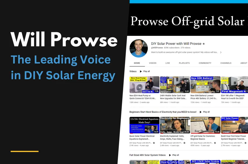 Will Prowse - The Leading Voice in DIY Solar Energy