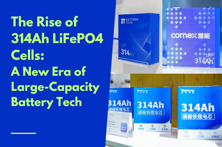 The Rise of 314Ah LiFePO4 Cells - A New Era of Large-Capacity Battery Tech