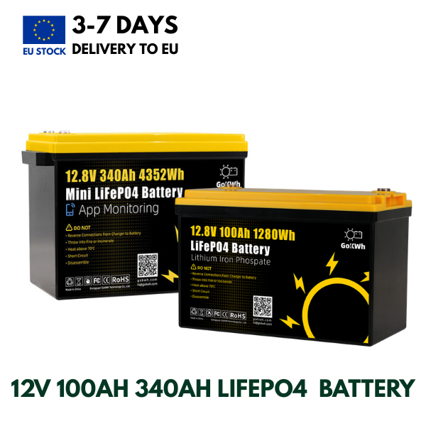 EU STOCK 12V 100Ah 340Ah Built-in BMS LiFePO4 Battery