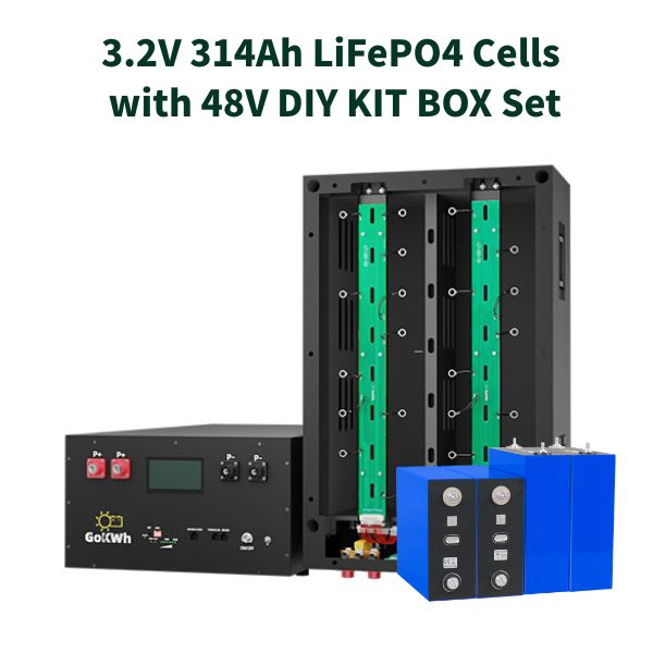 3.2V 314Ah CORNEX BATTERO LiFePO4 Cells with 48V 200A BMS DIY Kits Box Set