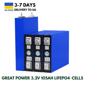 In Stock Ukraine (UA) - Great Power 3.2V 105Ah LiFePO4 Prismatic Cells – 4 or 8pcs
