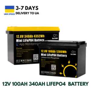 UA STOCK 12V 100Ah 340Ah Mini Built-in BMS LiFePO4 Battery