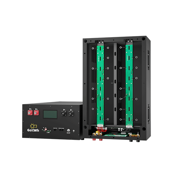EU Stock 48V 320Ah Battery Storage Box DIY Kit – No Cells Included, Stack-Mounted LiFePO4 Enclosure with 200A Smart BMS